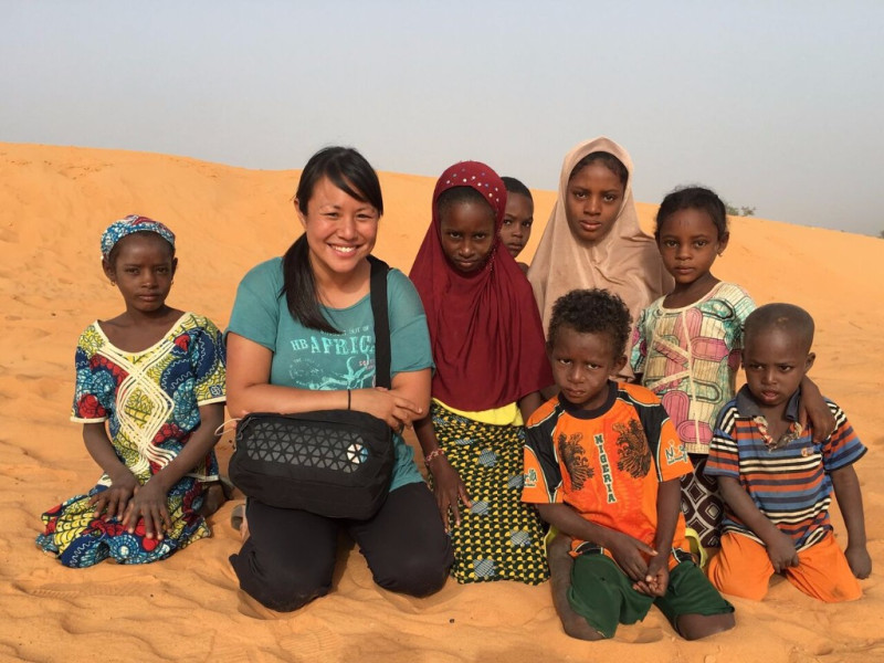 Spending time with local kids on the dunes in north-western Niger