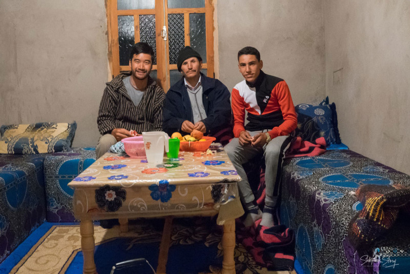 My berber host family in Ouaikmeden, Morocco
