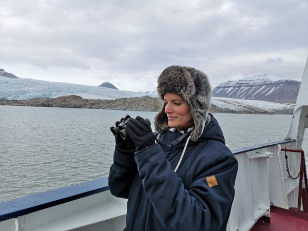 Looking for polar bears en route to Pyramiden, Svalbard