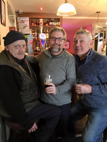 Mike sharing a pint with our new friends George and Morris in Ballymoney, Northern Ireland. We had some of the best laughs we’ve ever had at some of the worst jokes we’ve ever heard