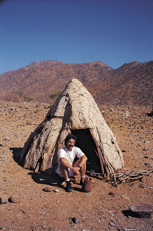In front of a Himba hut in Angola