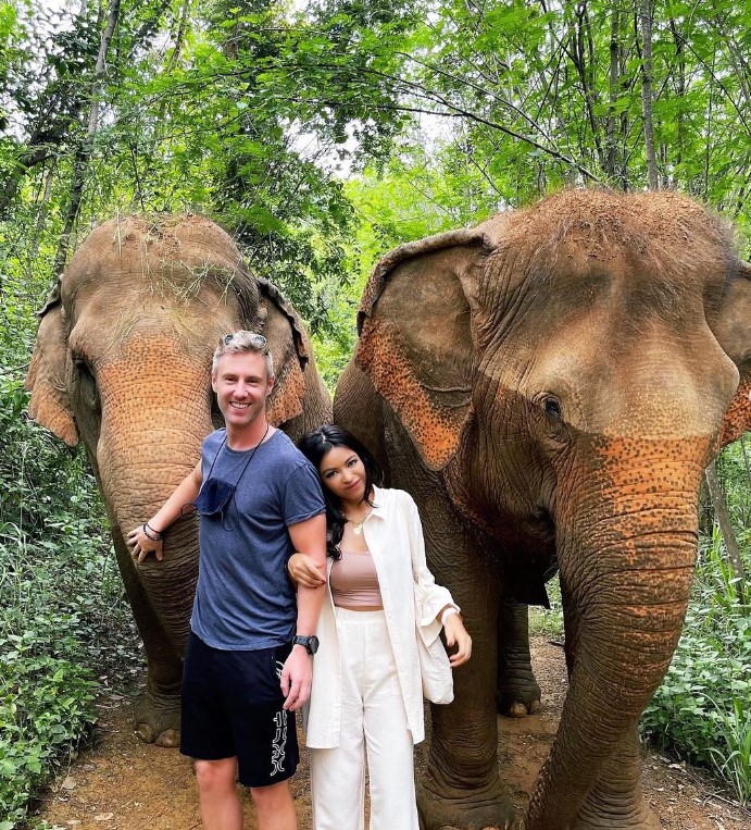 Johnny Ward and his wife in Thailand