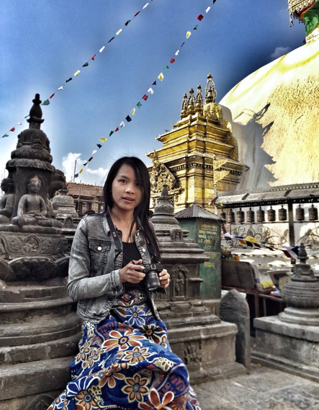 Sabrina visiting Kathmandu, Nepal