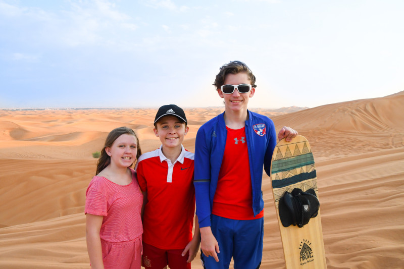 The Clayburn kids in Dubai