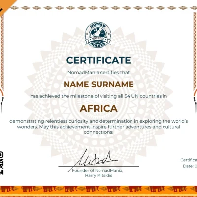 Certificate - Africa