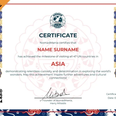 Certificate - Asia