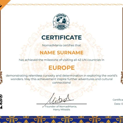 Certificate - Europe