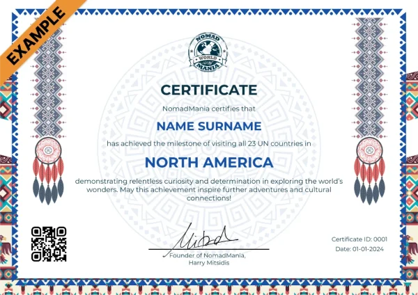 Certificate - North America