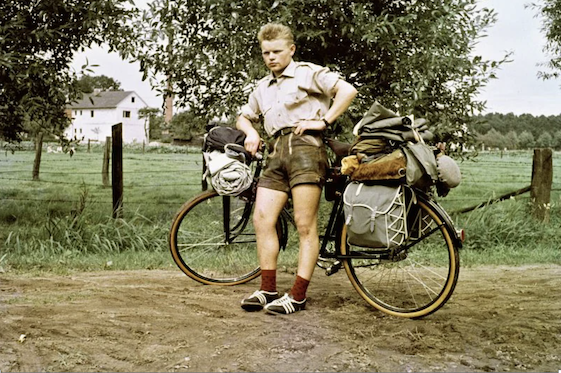 Heinz Stücke young before his global cycling adventure