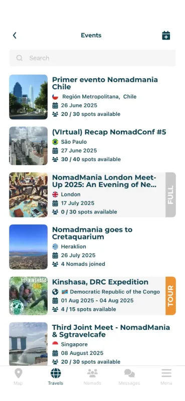 NomadMania App Version 2.0.33