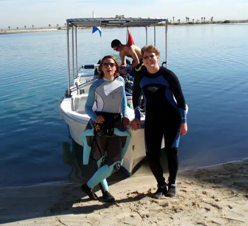 Preparing for a dive in Abu Dhabi