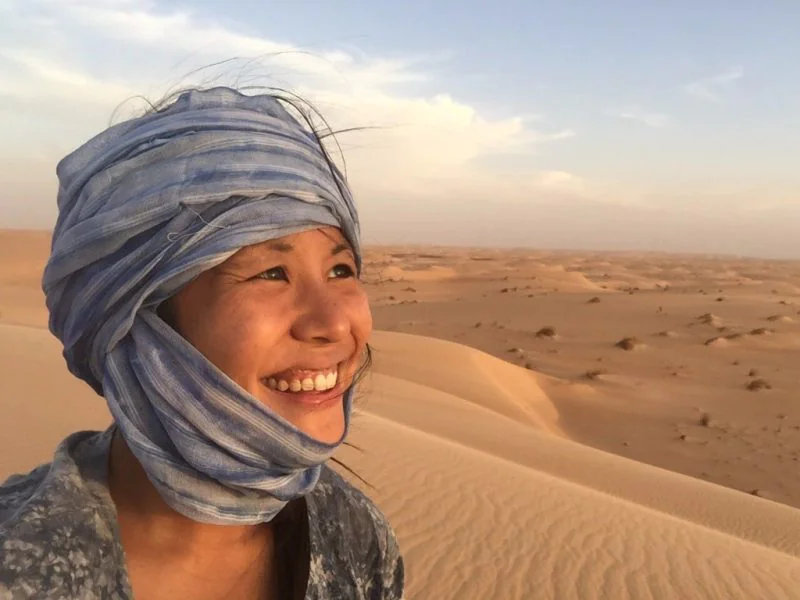 Admiring the vastness of the Sahara just outside Chinguetti, northern Mauritania