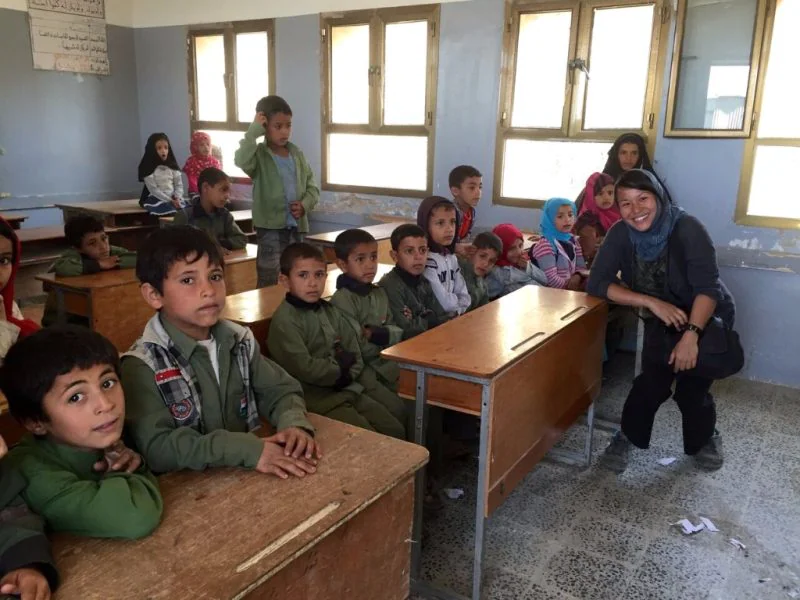At a village school in the Haraz Mountains, Yemen