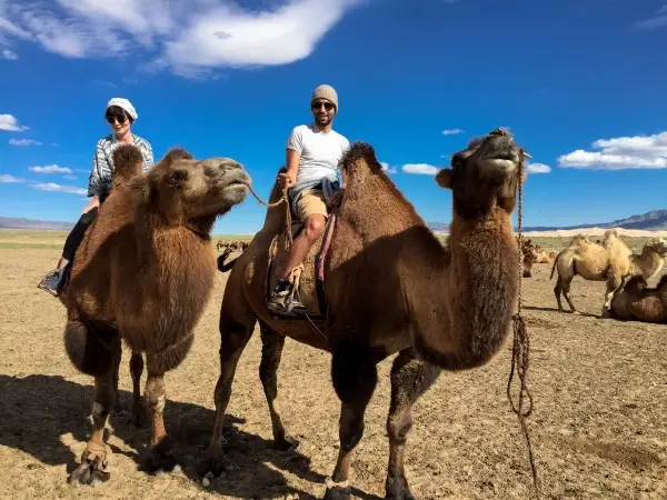 Gobi desert, Mongolia, with my wife