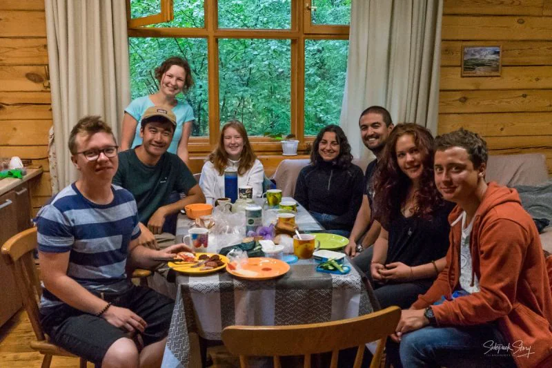 My hostel friends in Irkutsk