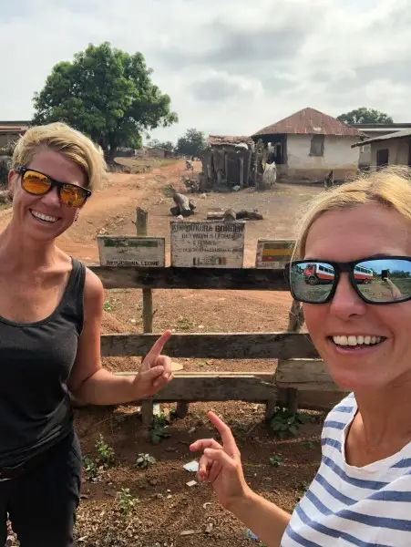 Crossing the remote border between Sierra Leone and Guinea