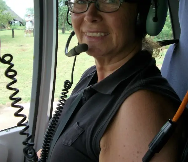 Helicopter at Victoria Falls