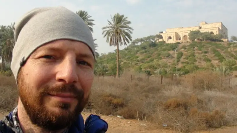 Eddie at one of Saddam's Palaces in Iraq