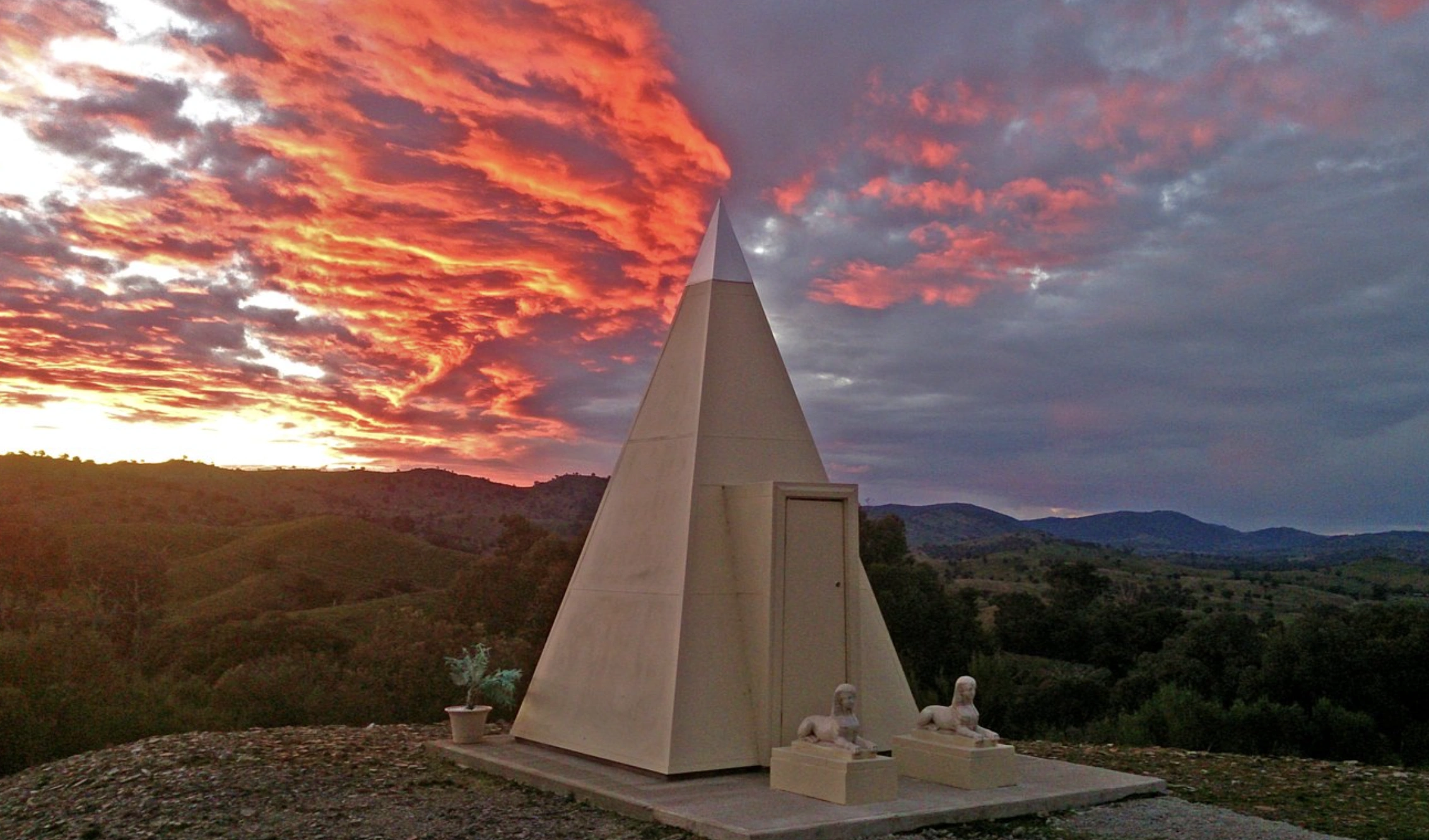 Atlantium's ceremonial pyramid – Australia's only walk-in pyramid.