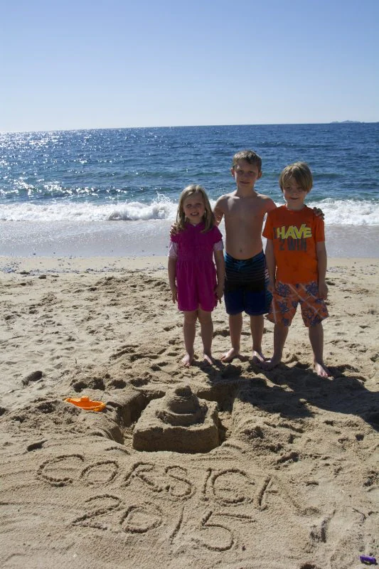 The Clayburn kids in Corsica