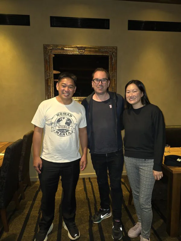Dondon Bales, Ian Cummings, and Yan Pun at the Melbourne event.