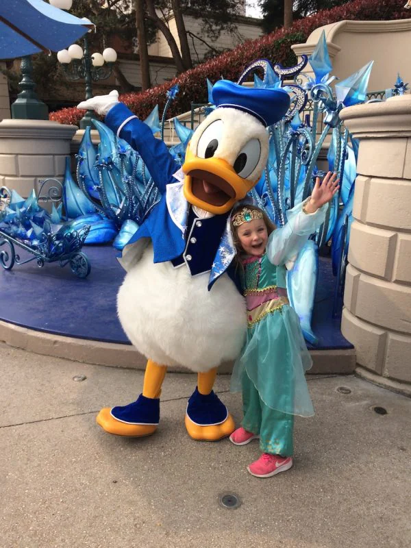 Merete's daughter at DisneyLand Paris.