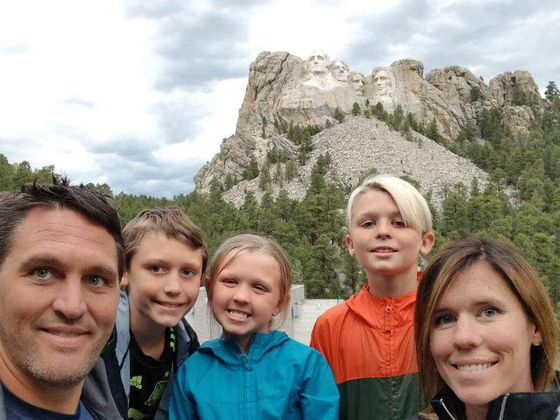 Clayburns at Mt Rushmore